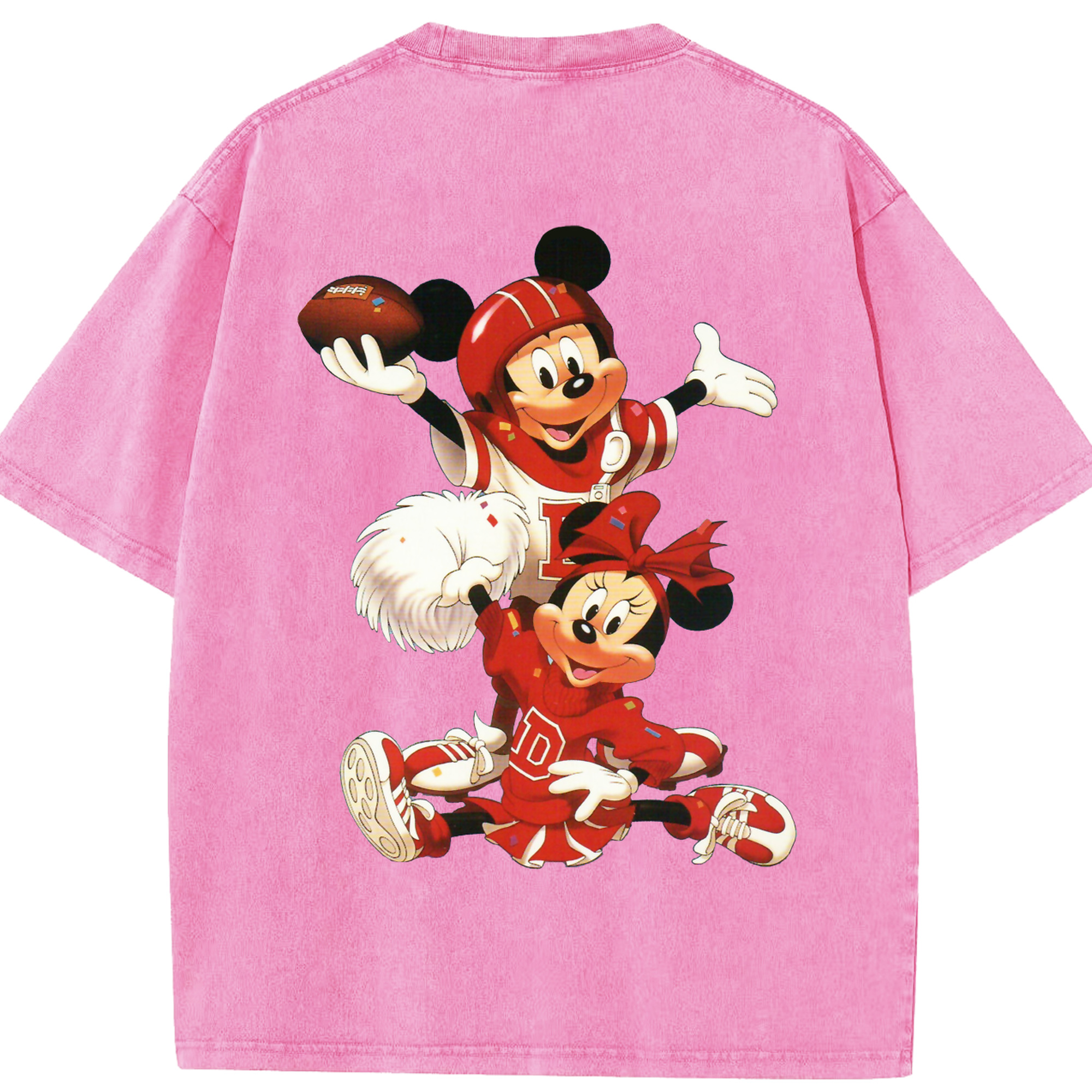 （画像用） ミッキーマウス Mickey Mouse 綿100% ヴィンテージ風 半袖Tシャツ（背面プリント）